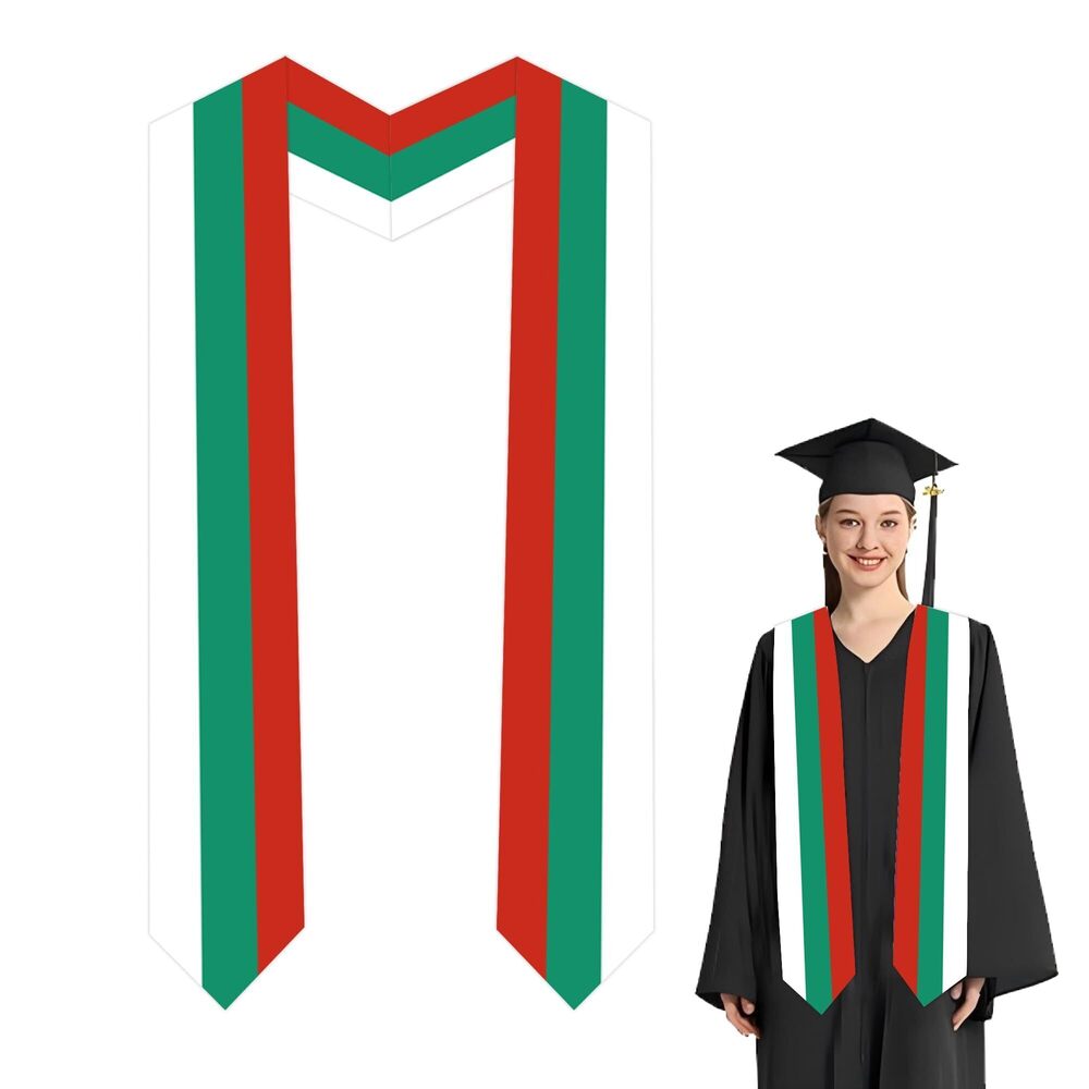 3171 National Flag Graduation Stole Embroidery Sash for Study Aboard